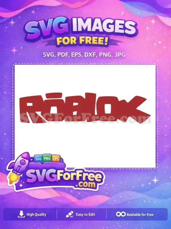 Free Red Blocky Letters Free Roblox Game Free SVG