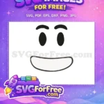 Free Smiling Face Free Roblox Head Happy Free SVG - Instant Download