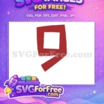 Free Simple Shape Free Number Nine Roblox Free SVG - Instant Download