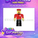 Free Red Hat Roblox Free Smiling Face Roblox Free SVG - Instant Download