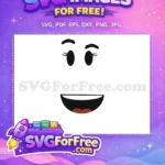 Free Smiling Face Free Lashes Roblox Face Free SVG - Instant Download