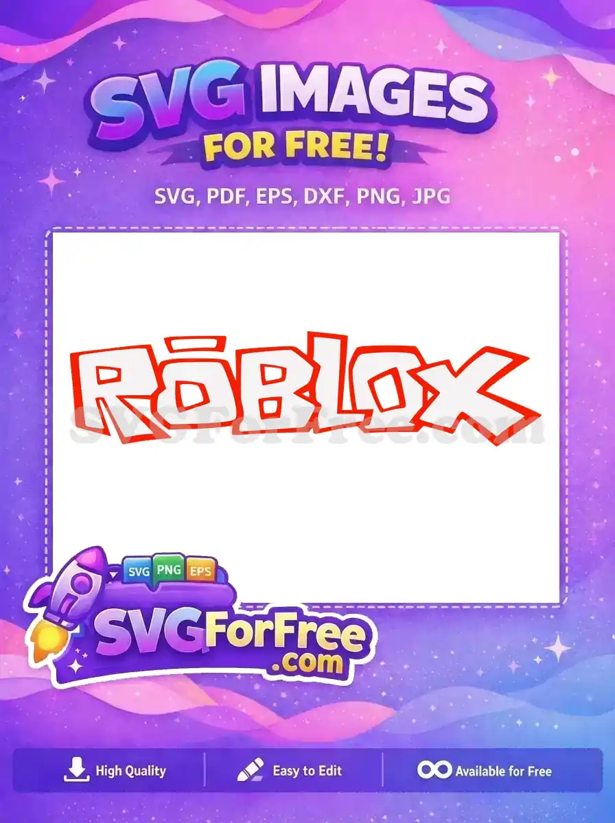 Free Red Trim Free White Roblox Logo Free SVG