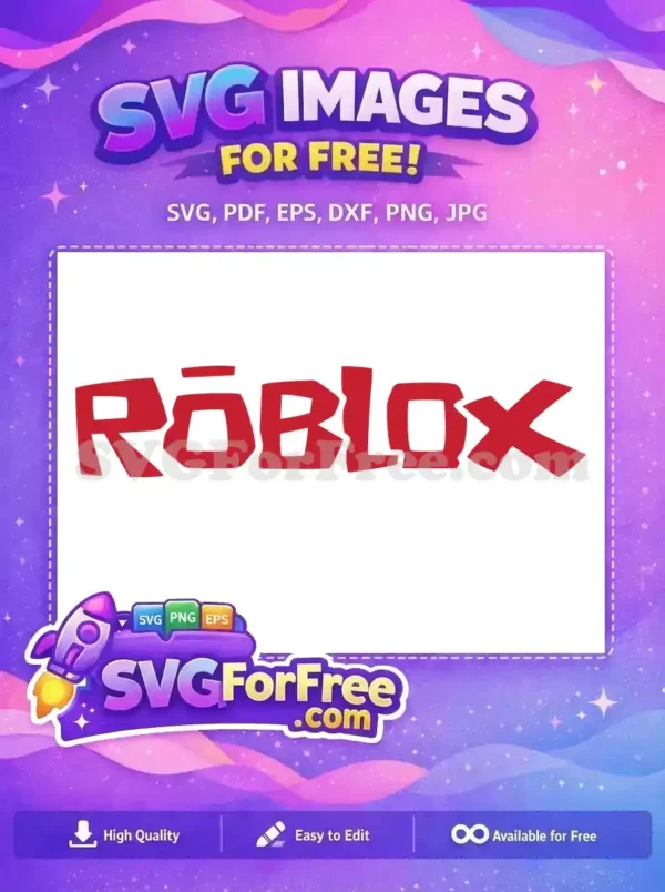 Free Red Letters Free Roblox Logo Free SVG