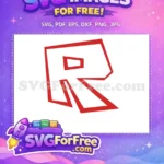 Free Red Roblox Logo Free Simple Design Roblox Free SVG - Instant Download