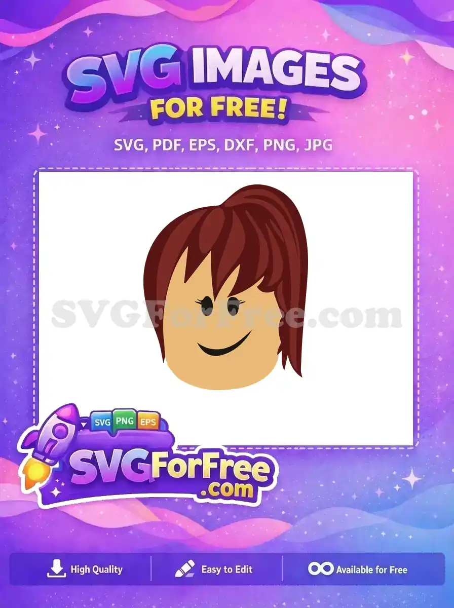 Free Smiling Girl Free Auburn Hair Roblox Free SVG