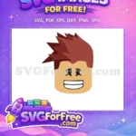 Free Brown Hair Free Smiling Face Roblox Free SVG - Instant Download