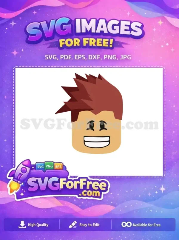 Free Brown Hair Free Smiling Face Roblox Free SVG