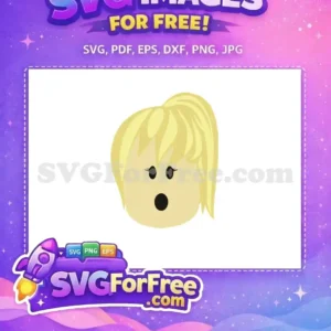 Free Blonde Hair Free Surprised Expression Roblox Free SVG 2