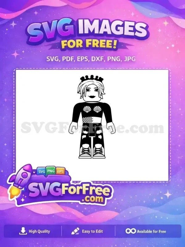 Free Roblox Character Free Dark Theme Roblox Free SVG