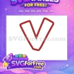 Free Roblox Letter V Red Free Alphabet Initial Free SVG - Instant Download