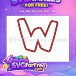 Free Roblox Letter W Free Red Initial Free SVG - Instant Download