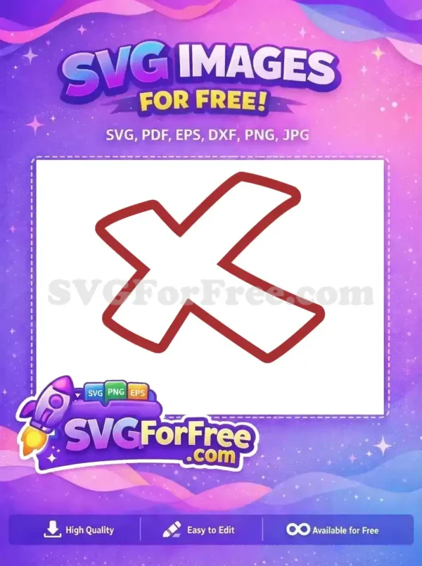 Free Red Outline Roblox X Free Game Asset Free SVG