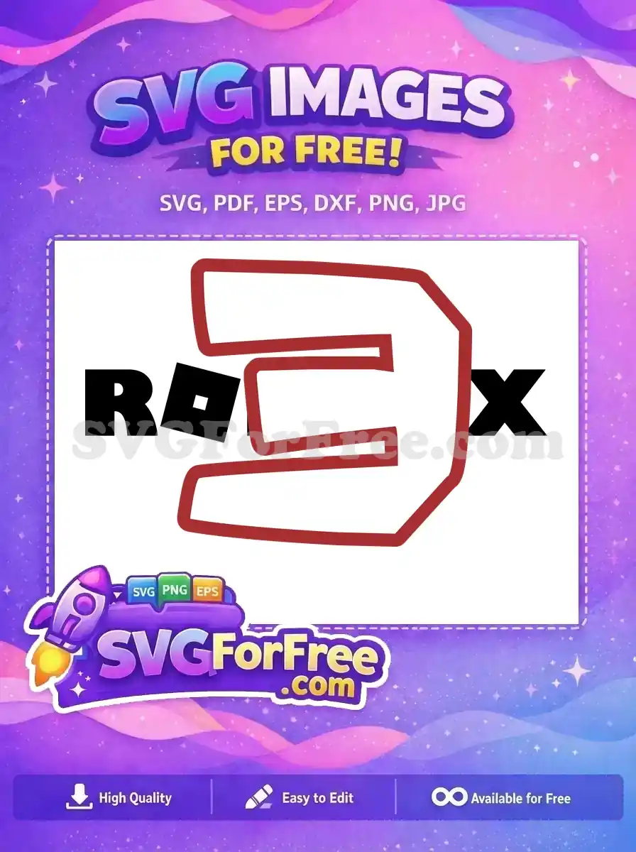Free Number One Roblox Free Red Outline Character Free SVG