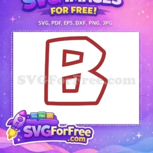 Free Block Letter Free Red Initial Roblox Free SVG