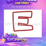 Free Brick Red Letter E Free Roblox Font Free SVG - Instant Download