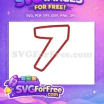 Free Number Seven Free Roblox Number Free SVG - Instant Download