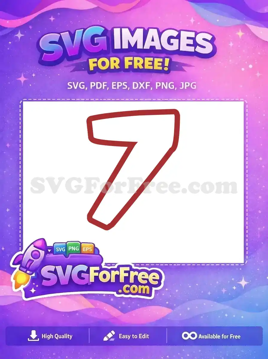 Free Number Seven Free Roblox Number Free SVG