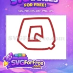 Free Letter Q Free Maroon Monogram Roblox Free SVG - Instant Download