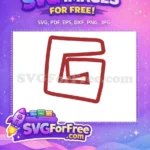 Free Red Outline Square Free Roblox Letter Free SVG - Instant Download
