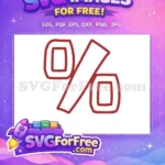 Free Red Percentage Free Roblox Character Icon Free SVG - Instant Download