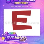 Free Roblox Red Letter E Free Alphabet Roblox Free SVG - Instant Download