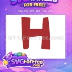 Free Red Letter Free H Roblox Free SVG - Instant Download