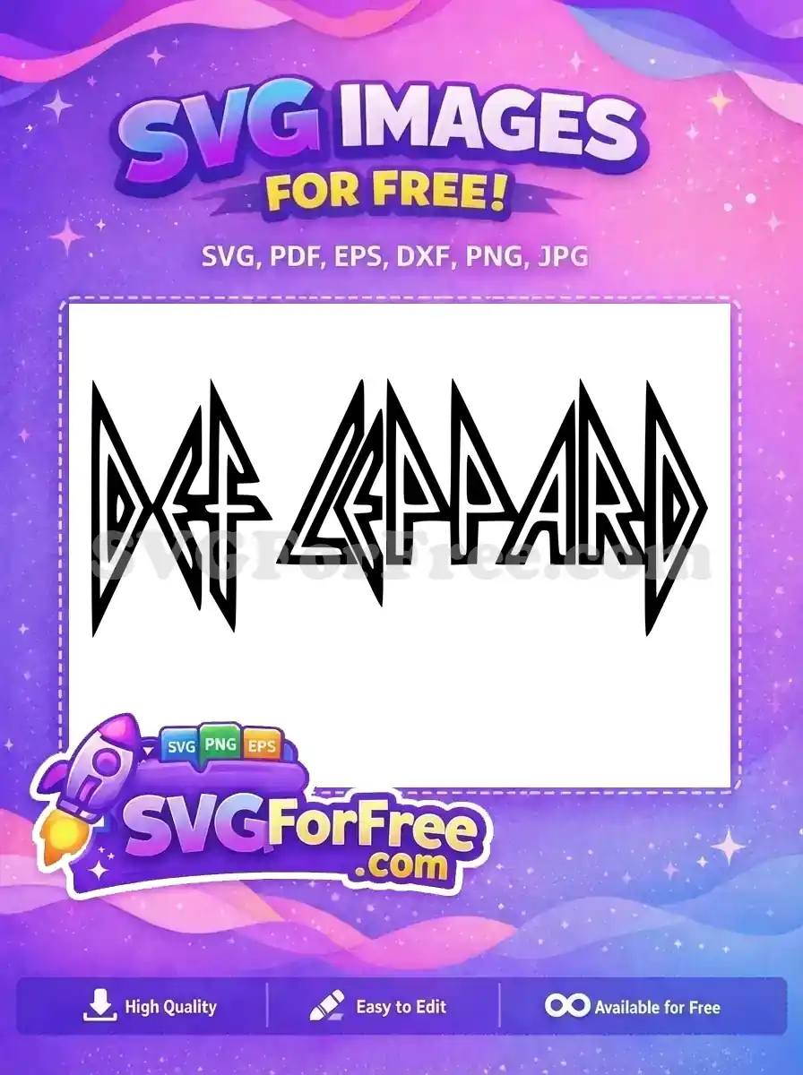 Free Classic Band Free Def Leppard Logo Free SVG