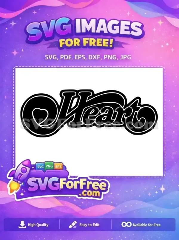 Free Heart Logo Free Rock Band Heart Free SVG