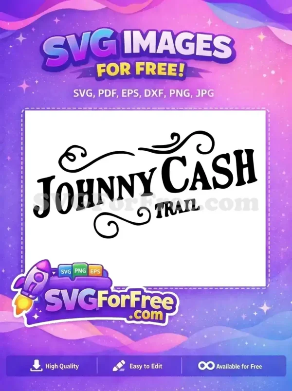 Free Johnny Cash Free Trail Rock Band Logo Free SVG
