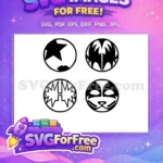 Free Star Eye Free Bat Demon Rock Band Free SVG - Instant Download