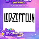 Free Led Zeppelin Font Free Rock Band Black Free SVG - Instant Download