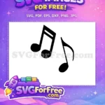 Free Black Music Notes Free Rock Band Logo Free SVG - Instant Download