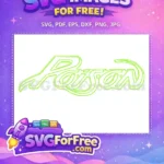 Free Poison Band Logo Free Neon Green Rock Free SVG - Instant Download