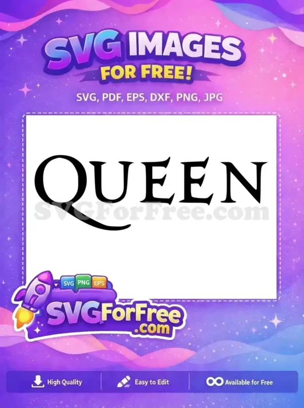 Free Band Rock Free Queen Logo Rock Free SVG