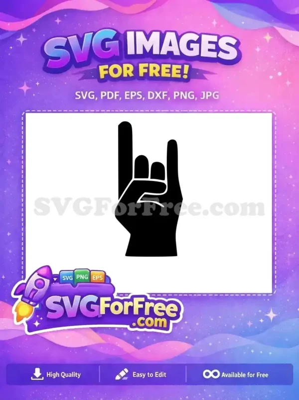 Free Rock Hand Free Devil Horns Rock Band Free SVG Free Rock Hand Free Devil Horns Rock Band Free SVG