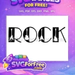 Free Rock Band Free Guitar Logo Rock Free SVG - Instant Download