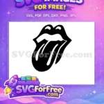 Free Rock Tongue Free Out Loud Rock Band Free SVG - Instant Download