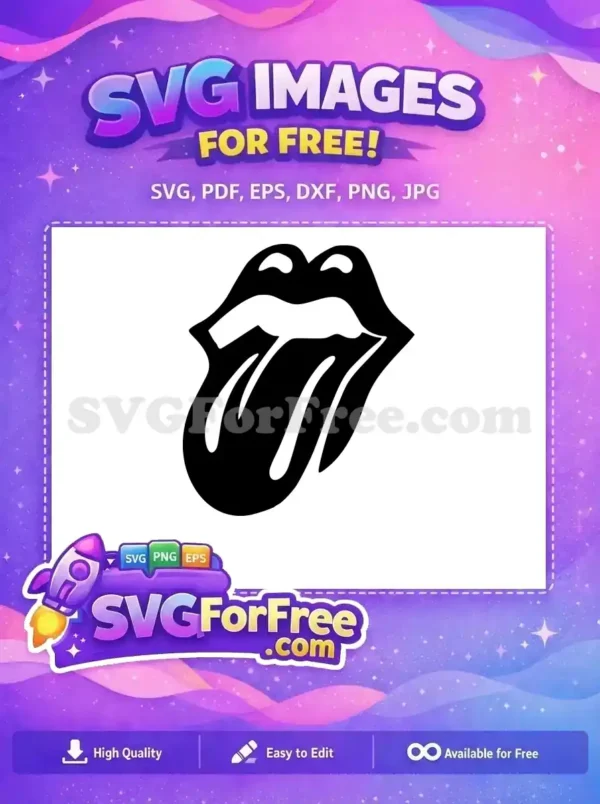 Free Rock Tongue Free Out Loud Rock Band Free SVG