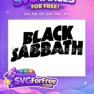 Free Black Font Free Sabbath Text Rock Band Free SVG