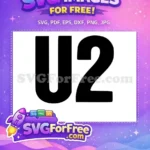 Free U2 Band Free Rock Logo Iconic Free SVG - Instant Download