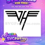 Free Black Wings Free VH Initial Rock Band Free SVG - Instant Download