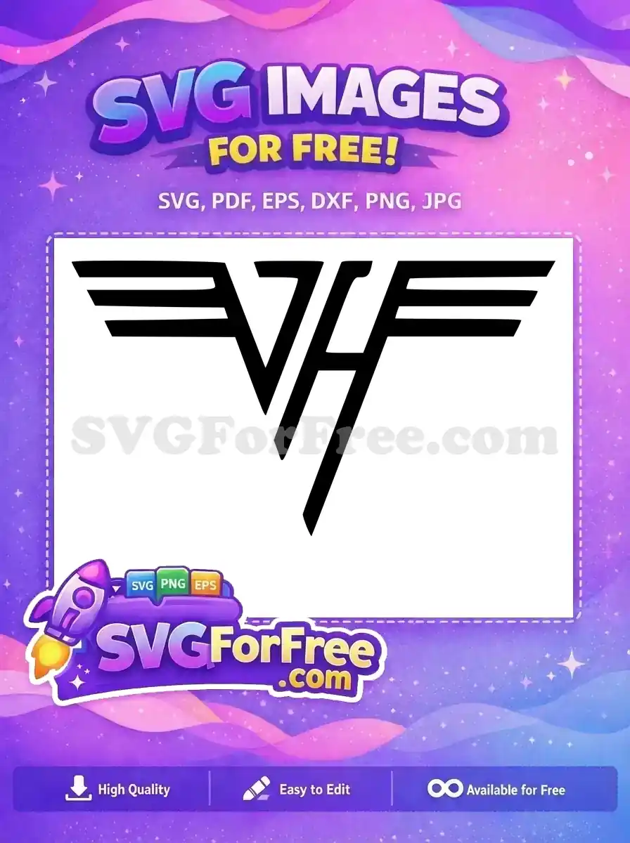 Free Black Wings Free VH Initial Rock Band Free SVG