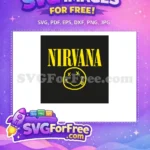 Free Yellow Smiley Free Tongue Out Nirvana Free SVG - Instant Download
