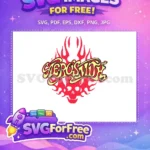 Free Skull Flames Free Band Logo Aerosmith Free SVG - Instant Download