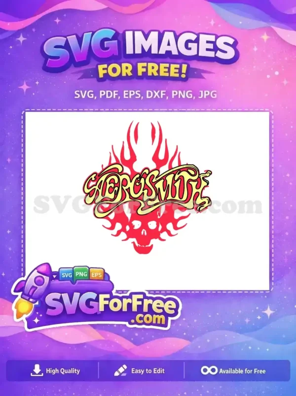 Free Skull Flames Free Band Logo Aerosmith Free SVG Free Skull Flames Free Band Logo Aerosmith Free SVG
