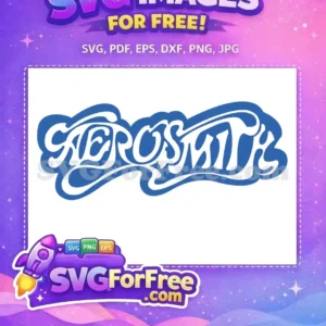 Free Aerosmith Font Free Rock Band Blue Logo Free SVG