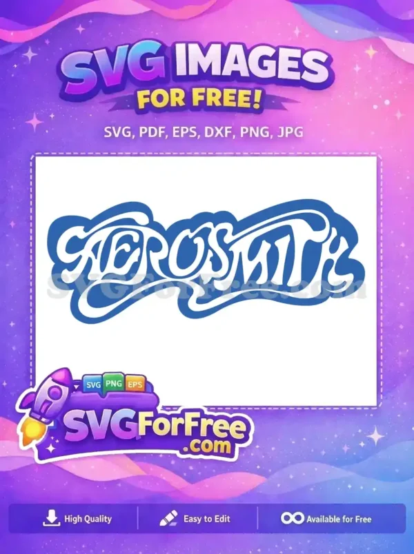 Free Aerosmith Font Free Rock Band Blue Logo Free SVG Free Aerosmith Font Free Rock Band Blue Logo Free SVG