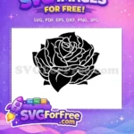 Free Floral Silhouette Free Rose Vine Outline Art Free SVG - Instant Download