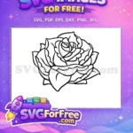 Free Rose Flower Free Floral Design Rose Free SVG 1 - Instant Download