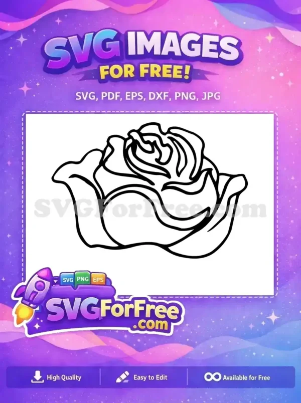 Free Floral Rose Free Elegant Detailed Design Free SVG Free Floral Rose Free Elegant Detailed Design Free SVG